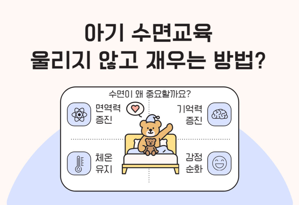 아기 수면교육, 어떻게 울리지 않고 재울 수 있을까?
