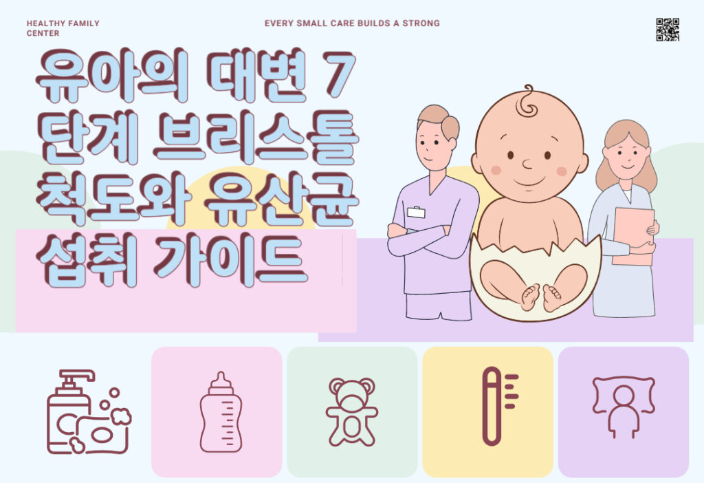 유아의 대변 7단계 브리스톨 척도와 유산균 섭취 가이드